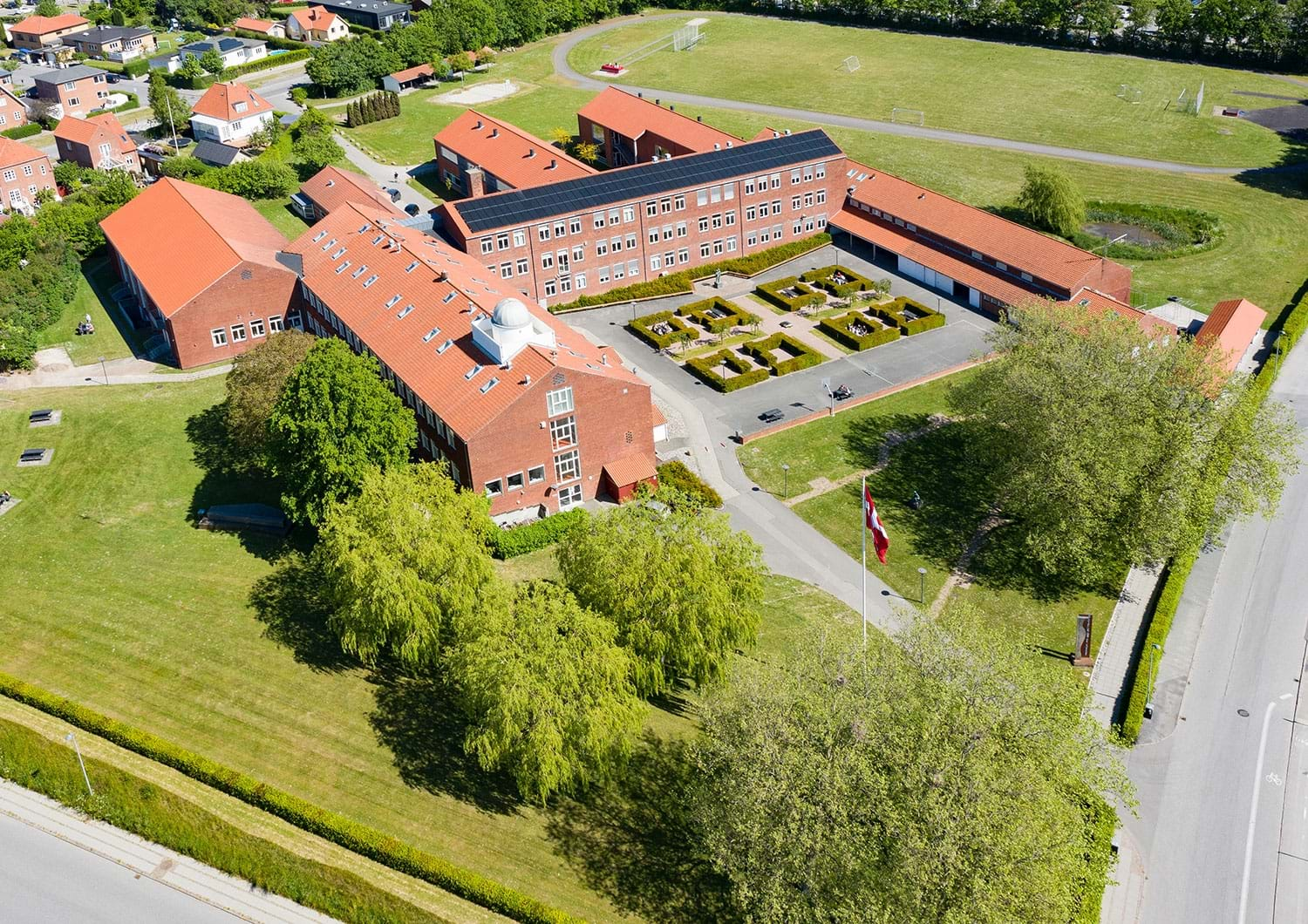 Nykøbing Katedralskole set fra luften