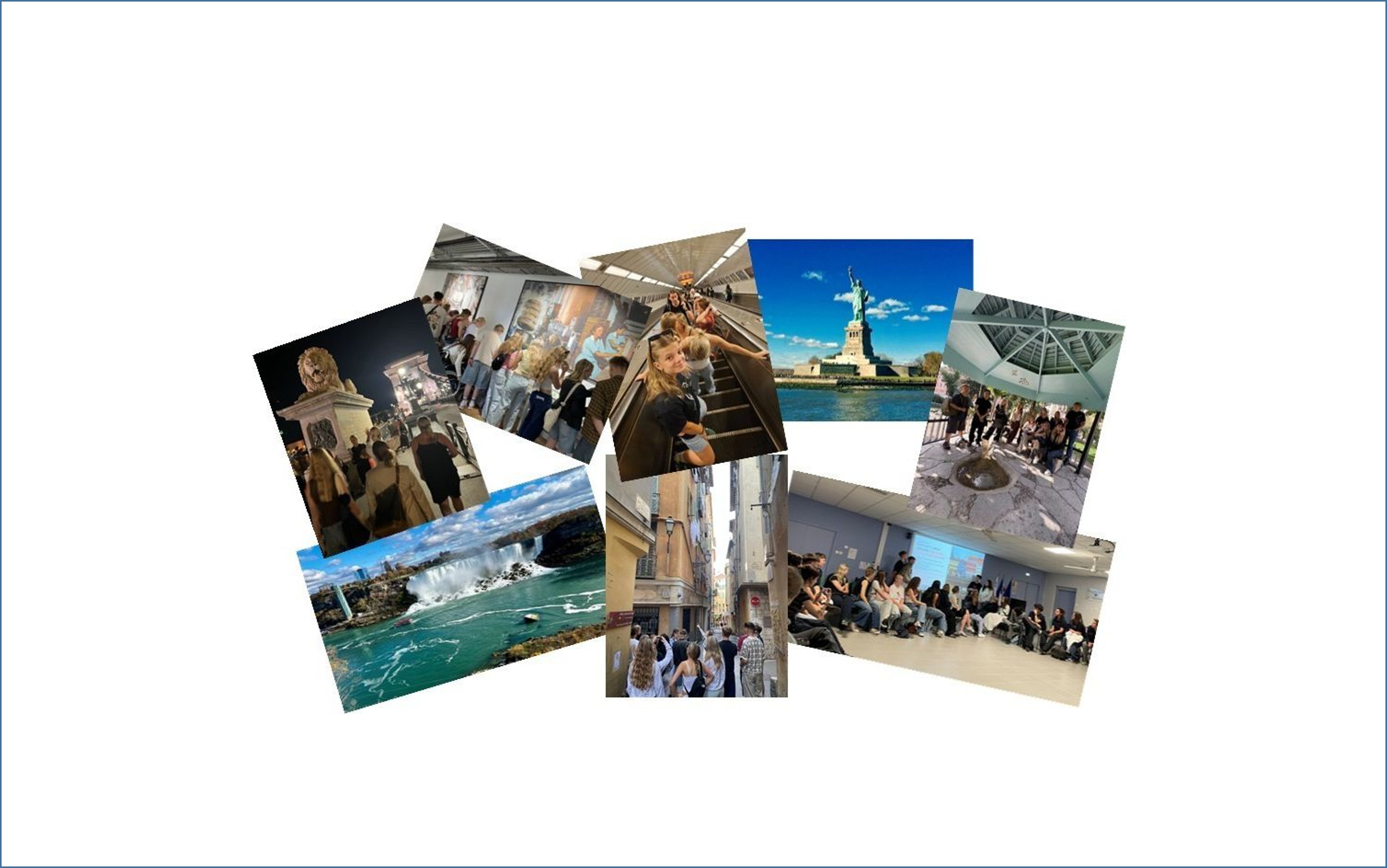 8 forskellige rejsebilleder