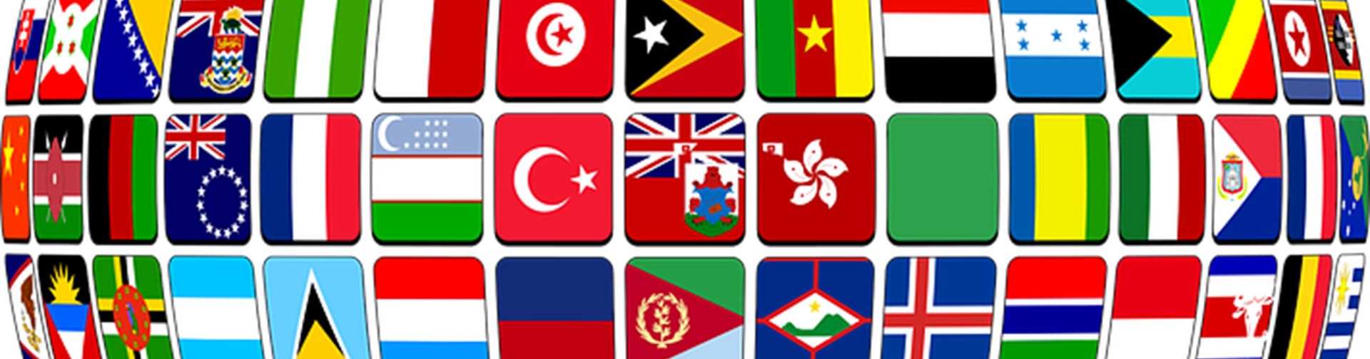 verden dækket af alle verdens flag